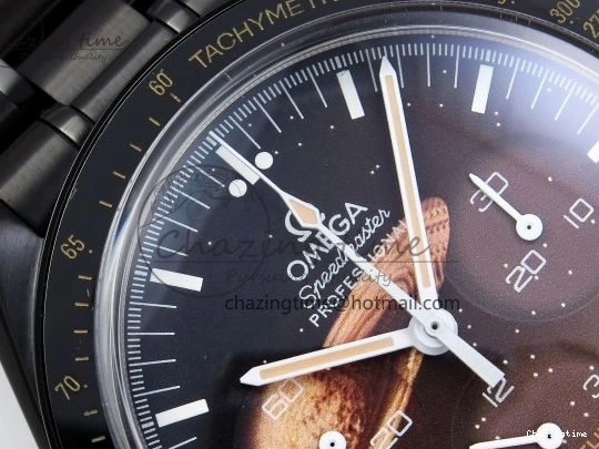 0422 Speedmaster Black Benom PVD Saturn RMF Best Edition on PVD Bracelet Lemania HW StreetReady 7726